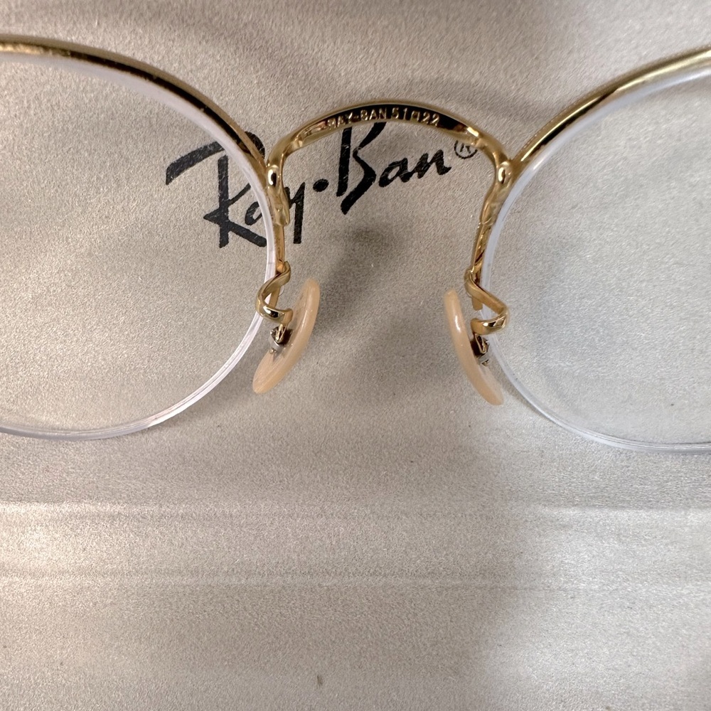 Ray-Ban Gold Frame Glasses